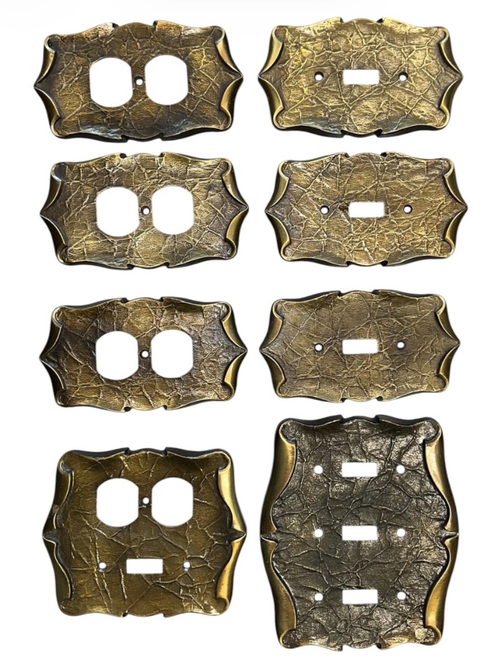 Vintage Amerock "Carriage House" Collection Wall Plate Hardware Lot (8 Pieces)